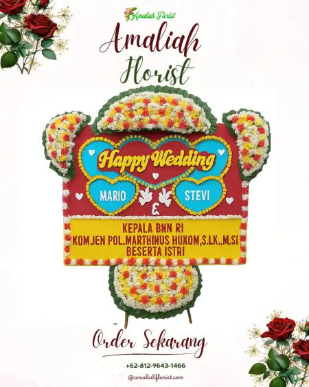 Papan Bunga Pernikahan Kokap